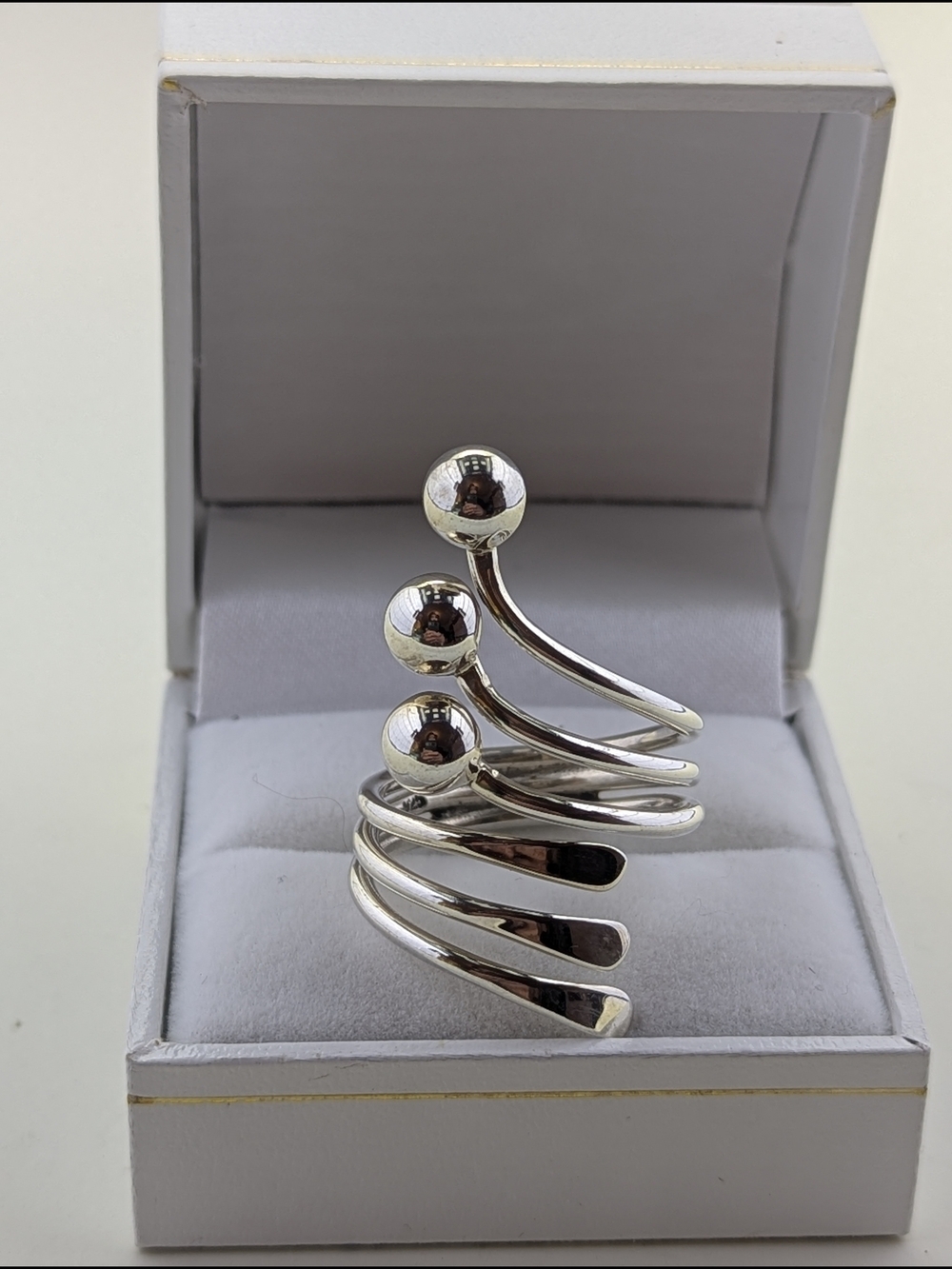 ✨ Stunning Vintage-Style Sterling Silver Spiral Wrap Ring ✨